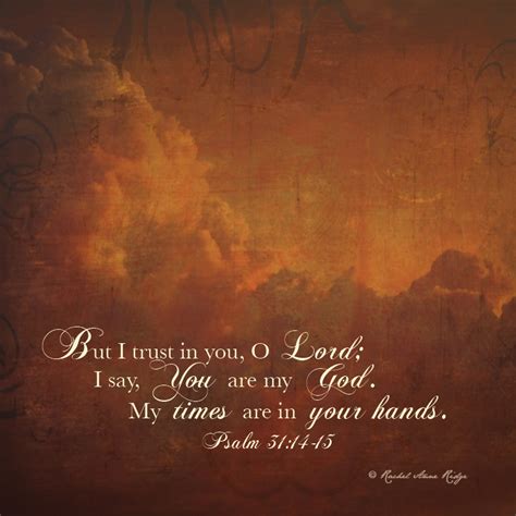 Psalm I Trust In You By Rachel Anne Ridge Psalms Psalm