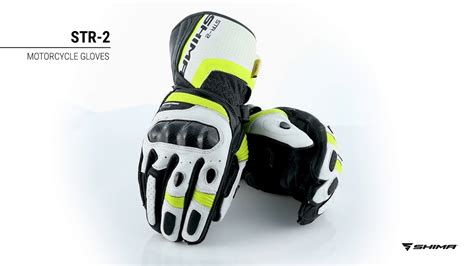 SHIMA STR 2 Fluo Sport Motorcycle Gloves YouTube