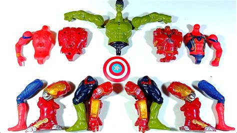 Avengers Superhero Toys Hulk Smash Vs Red Spiderman Vs Hulk Buster