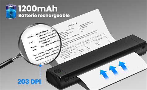 Colorwing Imprimante Portable A Imprimante Bluetooth Thermique Mini