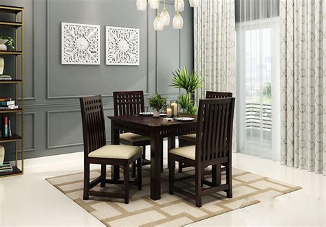 Buy Krishna Wood Decor Solid Sheesham Wood Dining Table Seater With