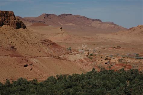 Oasis and Country in the Desert of Morocco .Sahara Stock Image - Image ...