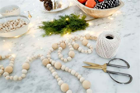 How To Make A Wood Bead Garland Wood Bead Garland Bead Garland Diy