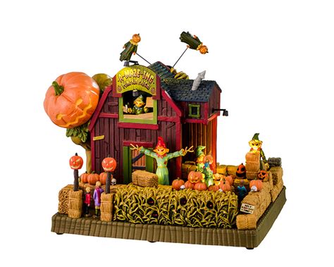 A Maze Ing Pumpkin Patch With Adaptor 45219 Lemax Spooky Town