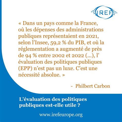 Iref On Twitter L Valuation Des Politiques Publiques Est Elle