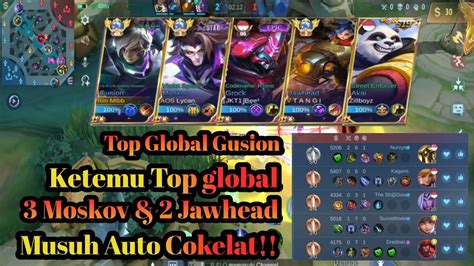 Gameplay Gusion Mid Lane Ketemu Top Global Jawhead Top Global