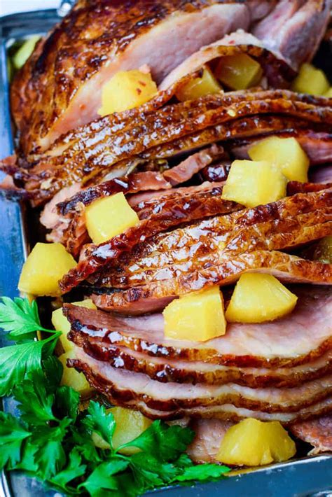 Slow Cooker Brown Sugar Pineapple Ham