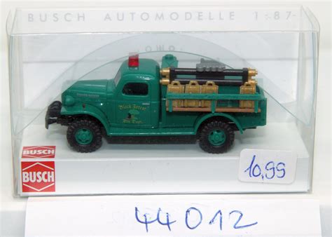 Busch 44012 Dodge Power Wagon Black Forest Fire Department Für Spur