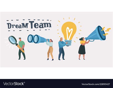 Dream team team work leadership qualities Vector Image