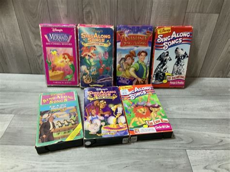 Vintage Walt Disney Sing Along Songs Vhs Lot Grelly Usa