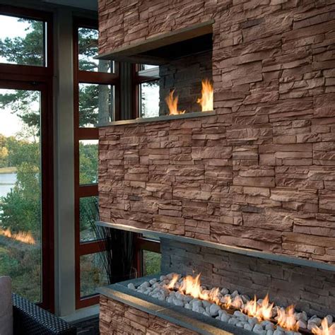 Peninsula Earth Concrete Stacked Stone Ledger Wall Panels Terrado