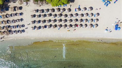 Aerial View At The Beach Beautiful Natural Seascape At The Summer Time