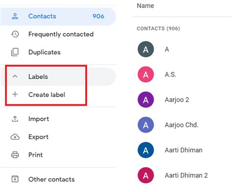 how to create a contact list on gmail