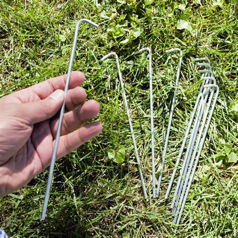 Galvanized Steel Tent Stakes Multiple Pack Sizes Solid Steel Tent