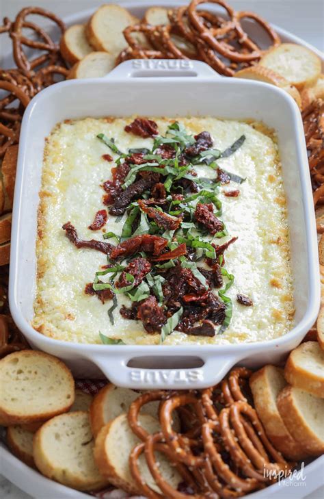 Warm Goat Cheese Dip With Sun Dried Tomatoes Appetizer Dip Recipe