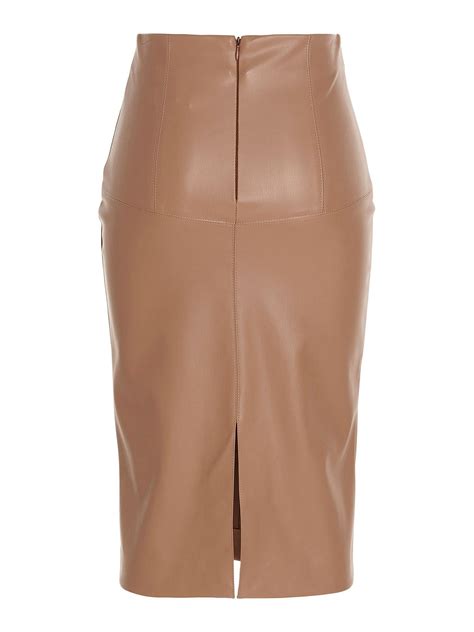 Leather Skirts Nude Pencil Skirt 110331053 Shop Online At Ikrix