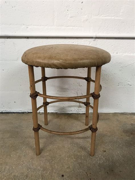 Pair Of Mid Century Hollywood Regency Stools Or Ottomans Usa Circa