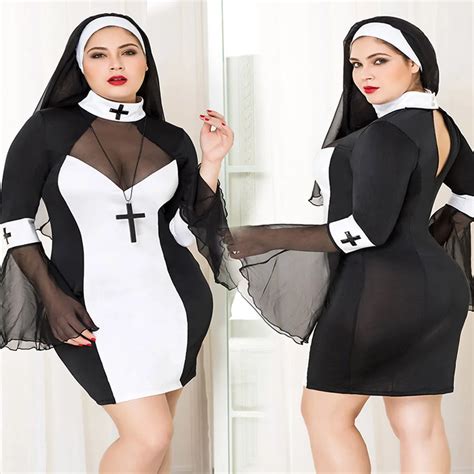 Jsy Sexy Women S Dress Lingerie Set Nun Uniform Cosplay Hot Erotic