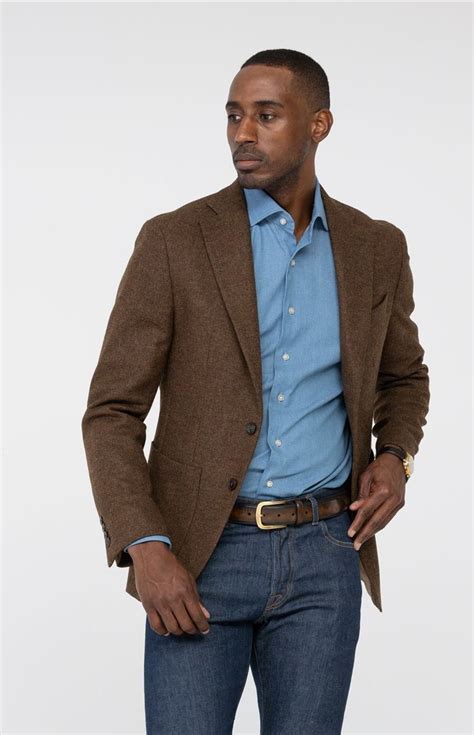 Veste Tweed Marron Sur Mesure Blandin Delloye