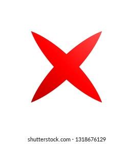 Check Marks Red Cross Icon Simple Stock Vector Royalty Free