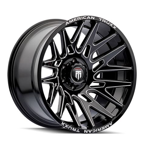 EVOLUTION GLOSS BLACK MILLED American Truxx Rims On Sale