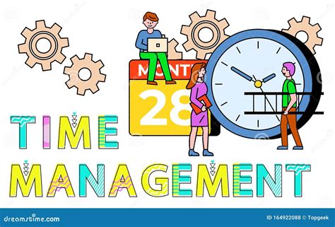 Workers Time Management And Consulting Vector Stock Vector