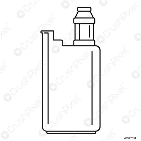 Icono De Caja De Vape Estilo De Contorno Vector De Stock 3397551