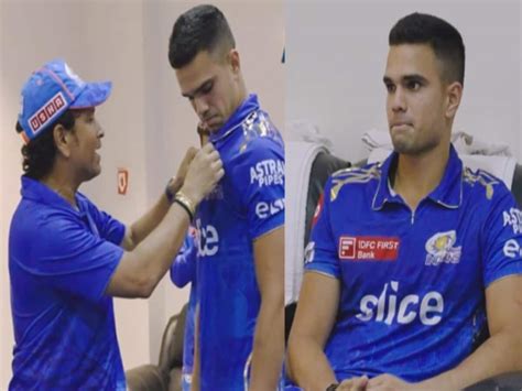 Arjun Tendulkar Receives Player Of The Match Award From Sachin