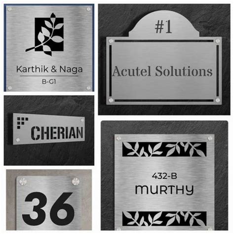 Ss Silver Acutel Metal Nameplates For Outdoor To Mm At