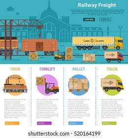 Concept Infographics Equipment Warehouse Delivery Cargo Stock Vector