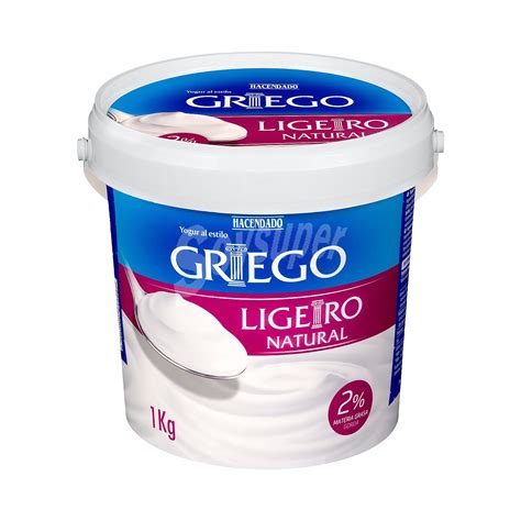 Hacendado Yogur Griego Ligero Natural Bote 1 Kg