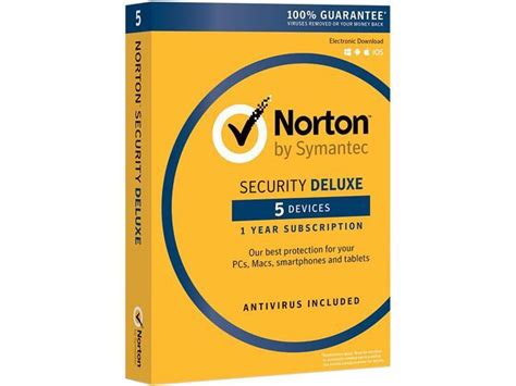 Symantec Norton Security With Antivirus Deluxe 1 User5 Devices 1