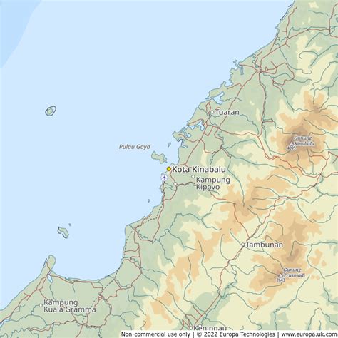 Map Of Kota Kinabalu Malaysia Global 1000 Atlas