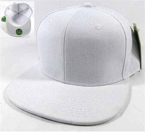 Wholesale White Blank Snapback Hats Caps Plain Ball Flat Bill Bulk Sale