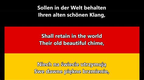 Hymn Niemiec National Anthem Of Germany De En Pl Lyrics Youtube