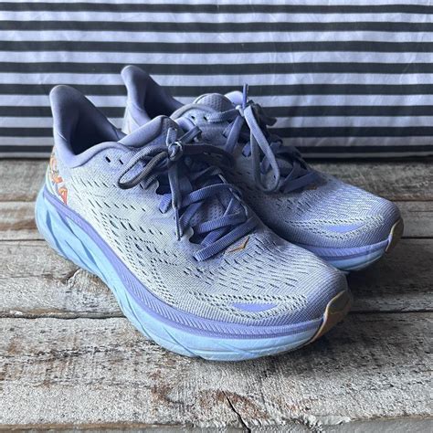 Gorgeous Lilac colored HOKA sneakers. Clifton 8... - Depop