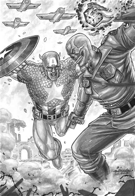 Captain America Vs Red Skull By Markmarvida On Deviantart