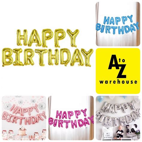 Jual Balon Foil Happy Birthday Set Balon Huruf Tulisan Happy Birthday