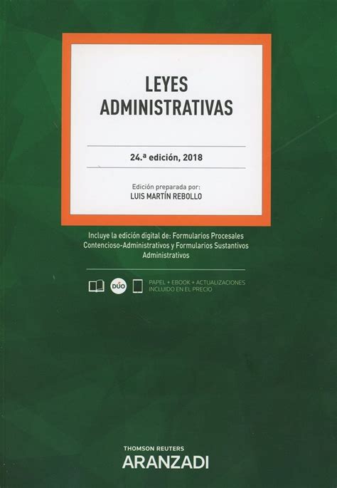 Leyes Administrativas 24ª Ed Luis Martin Rebollo Comprar Libro