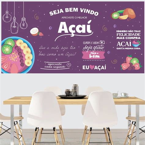 Adesivo Papel Parede Painel Lousa Bem Vindo Acai A66 Elo7