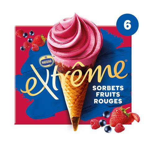 Extreme Sorbet Fruits Rouges Fraise Cassis Et Framboise Pi Ces G