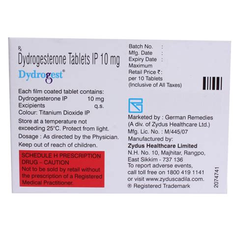 Dydrogest 10 Tablet 10 S Price Uses Side Effects Composition