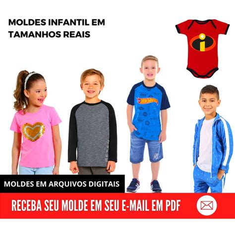 Kit 800 Moldes De Roupas Masculina Feminina Infantil Em Pdf Outros Dfg