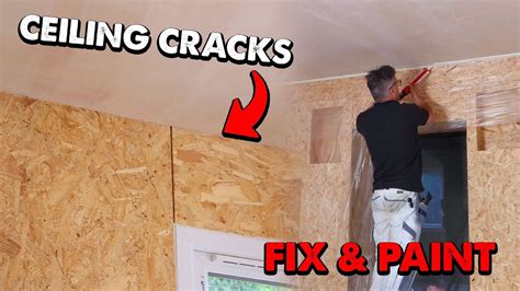 Sealing Gaps Cracks Between Ceiling Wall Joints Prior To Painting