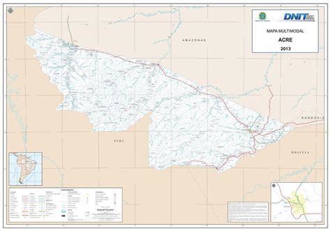 Mapa de carreteras del Estado del Acre Tamaño completo Gifex