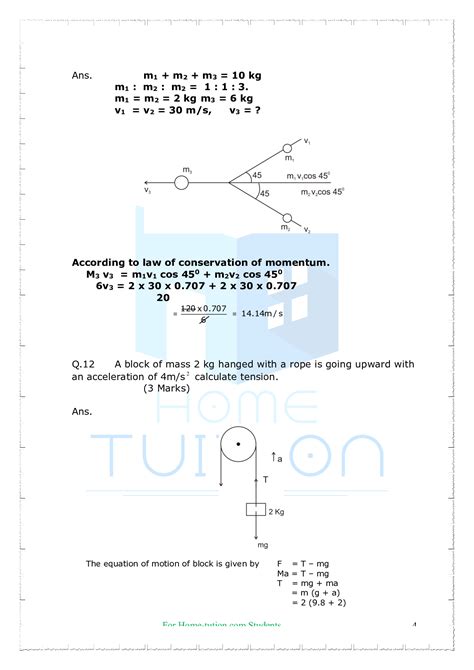 Important Questions For Class 11 Physics Chapter 5 Laws Of Motion