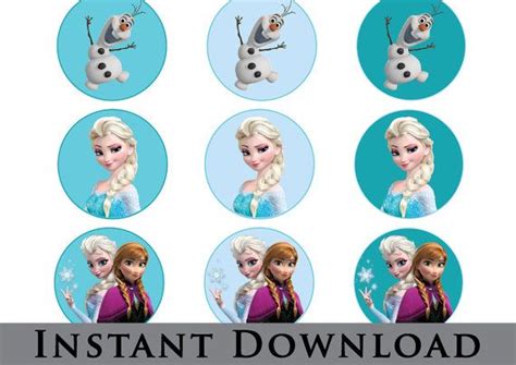 Frozen Cupcake Topper Printables