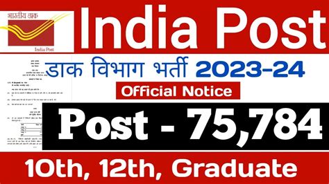 India Post Office New Vacancy Official Notice Release