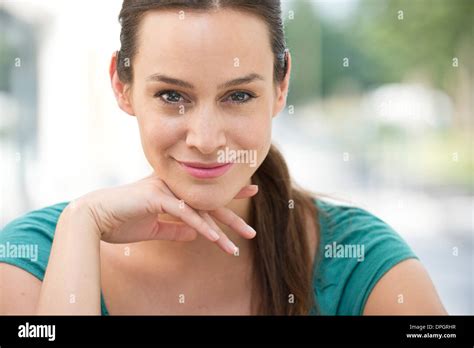 Mid Adult Woman Portrait Stock Photo Alamy
