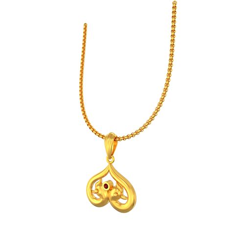 Spe Gold Enthral Peacock Design Gold Pendant Poonamallee